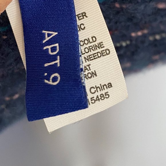 Apt 9 Navy Blanket Scarf with Fringe - Picture 2 of 4